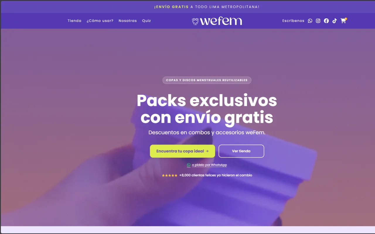 Captura de tela de weFem Group